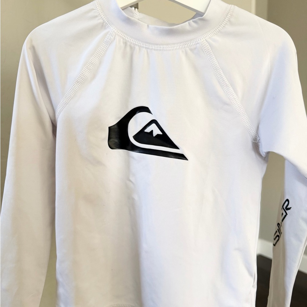 Quiksilver White and Black Rash Guard